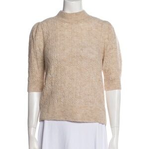 Veronica Beard Beige Crew Neck Sweater